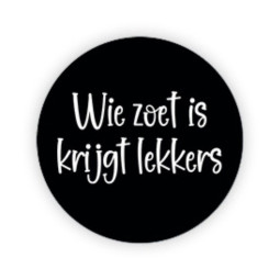 stickers zwart wit zoet lekkers sint