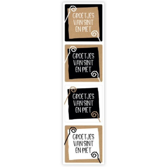 stickermix groetjes sint piet staf