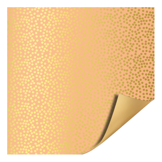 kadopapier dots peach goud