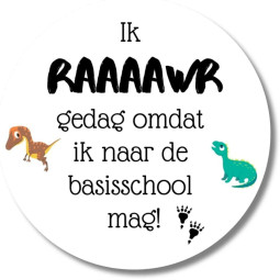 sticker dino basisschool