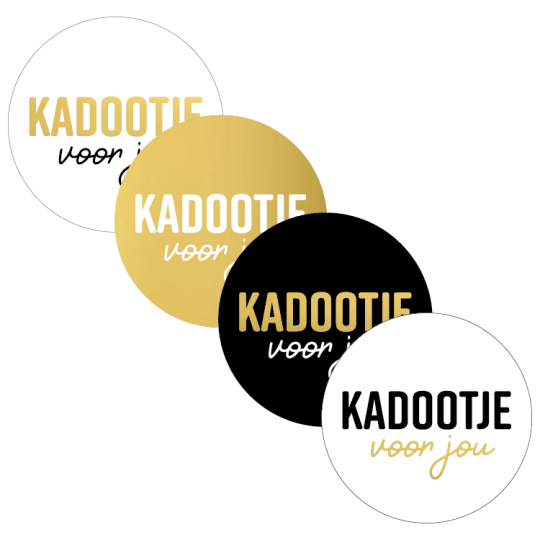 stickermix kadootje voor jou goud zwart wit