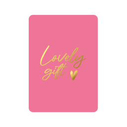 kaart lovely gift roze