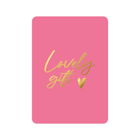 kaart lovely gift roze