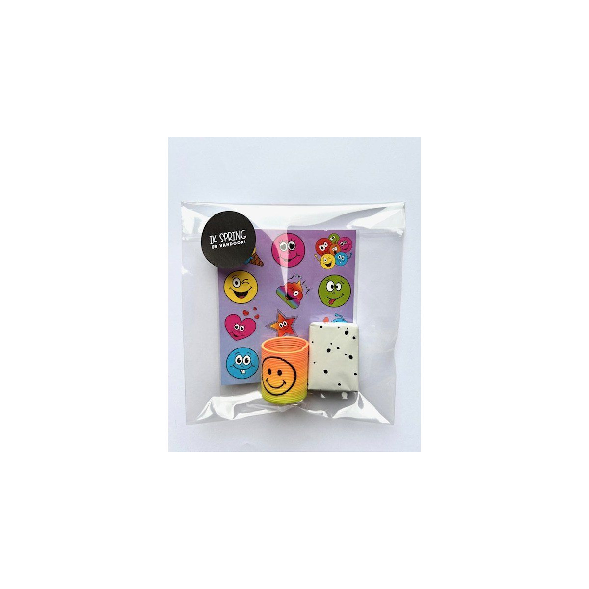 traktatie smiley stickers springveer