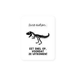 traktatiesticker dino eieren verticaal