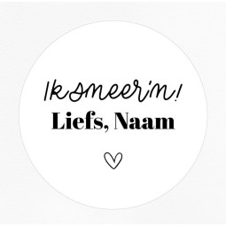 gepersonaliseerd smeer liefs