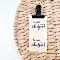 stickers roze schooljaar hartjes