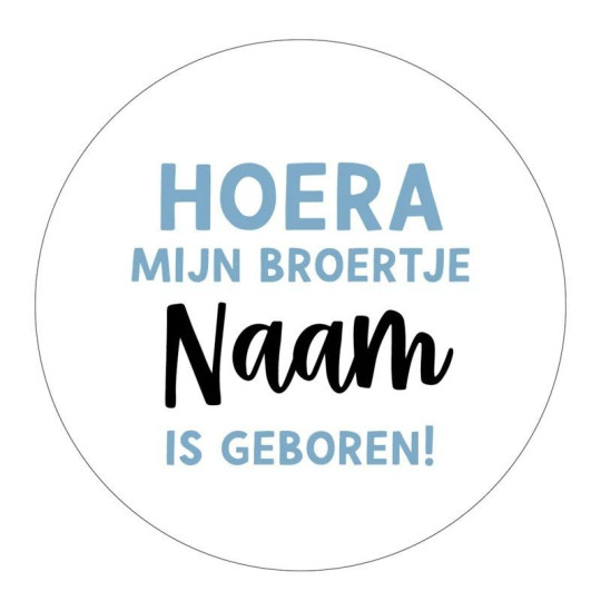 gepersonaliseerd broertje geboren blauw