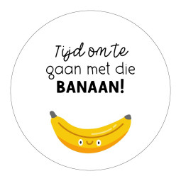 sticker tijd om te gaan banaan