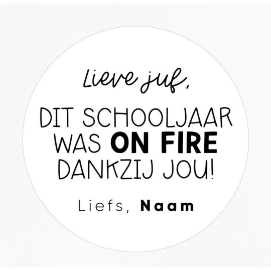 gepersonaliseerd on fire schooljaar