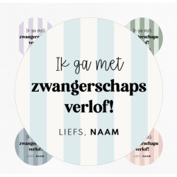 gepersonaliseerd zwangerschapsverlof streepjes