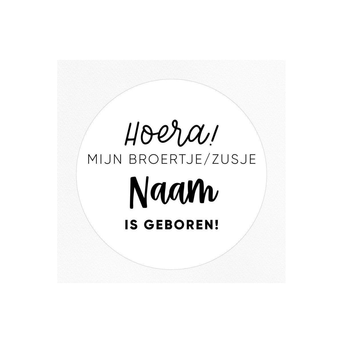 gepersonaliseerd stickervel broertje zusje
