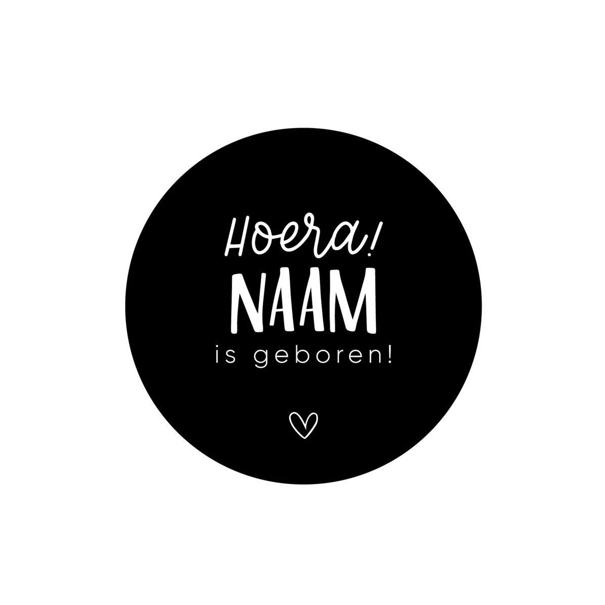gepersonaliseerd hoera geboren hartje
