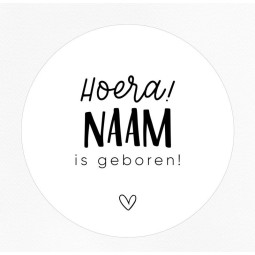 gepersonaliseerd hoera geboren hartje
