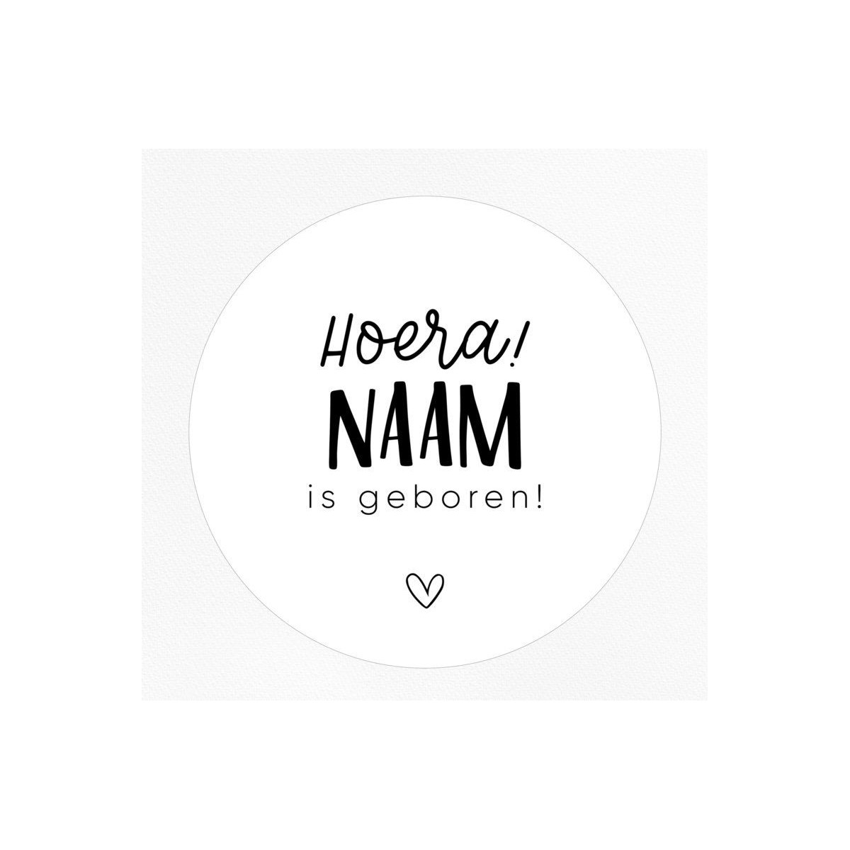 gepersonaliseerd hoera geboren hartje