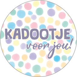 stickers kadootje voor jou pastel confetti