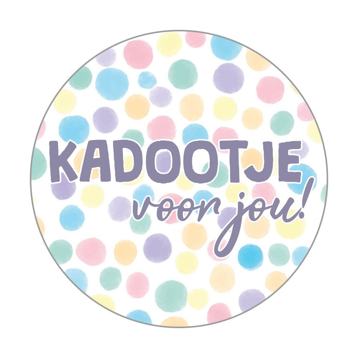 stickers kadootje voor jou pastel confetti