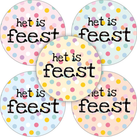stickermix confetti het is feest