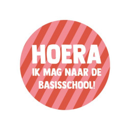sticker streep basisschool roze