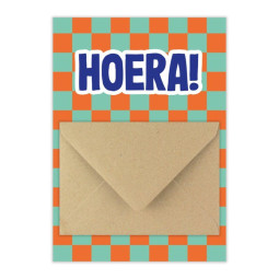 enveloppekaart hoera blokjes