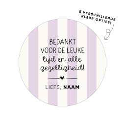 gepersonaliseerd leuke tijd gezelligheid streep