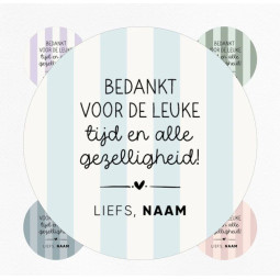 gepersonaliseerd leuke tijd gezelligheid streep