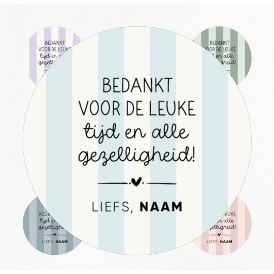 gepersonaliseerd leuke tijd gezelligheid streep