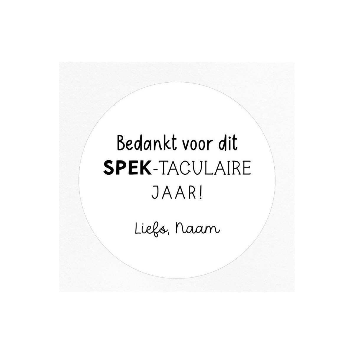 gepersonaliseerd spek taculair jaar