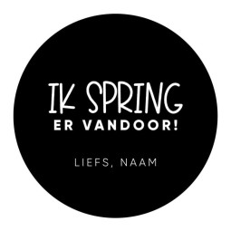 gepersonaliseerd spring er vandoor