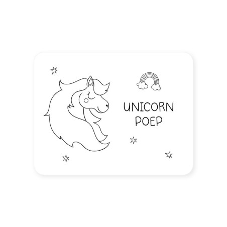 stickers unicorn poep horizontaal