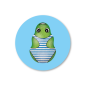 sticker kikker blauw groen