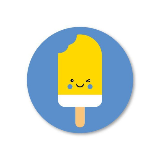 sticker split blauw geel