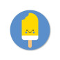 sticker split blauw geel