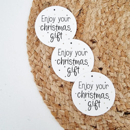 label rond christmas gift