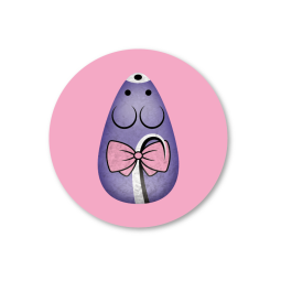 sticker sint snoepmuis roze lila