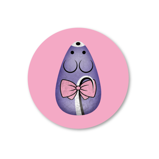 sticker sint snoepmuis roze lila