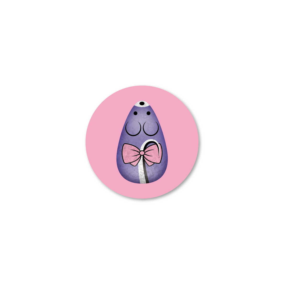 sticker sint snoepmuis roze lila