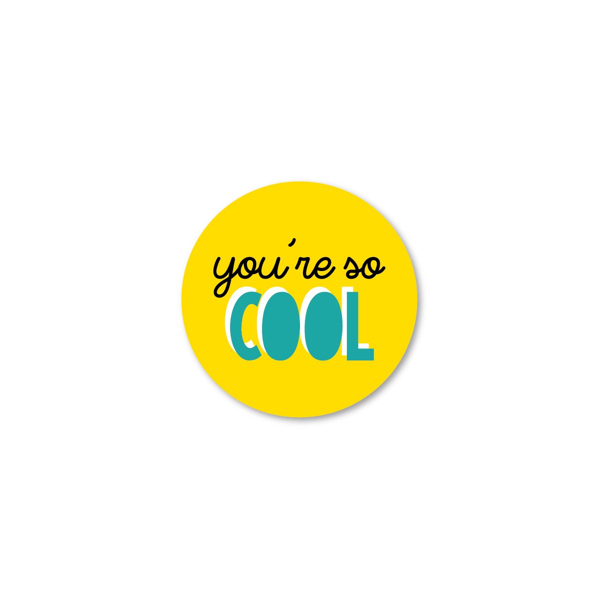 stickers geel so cool