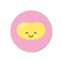 stickers jelly bean roze