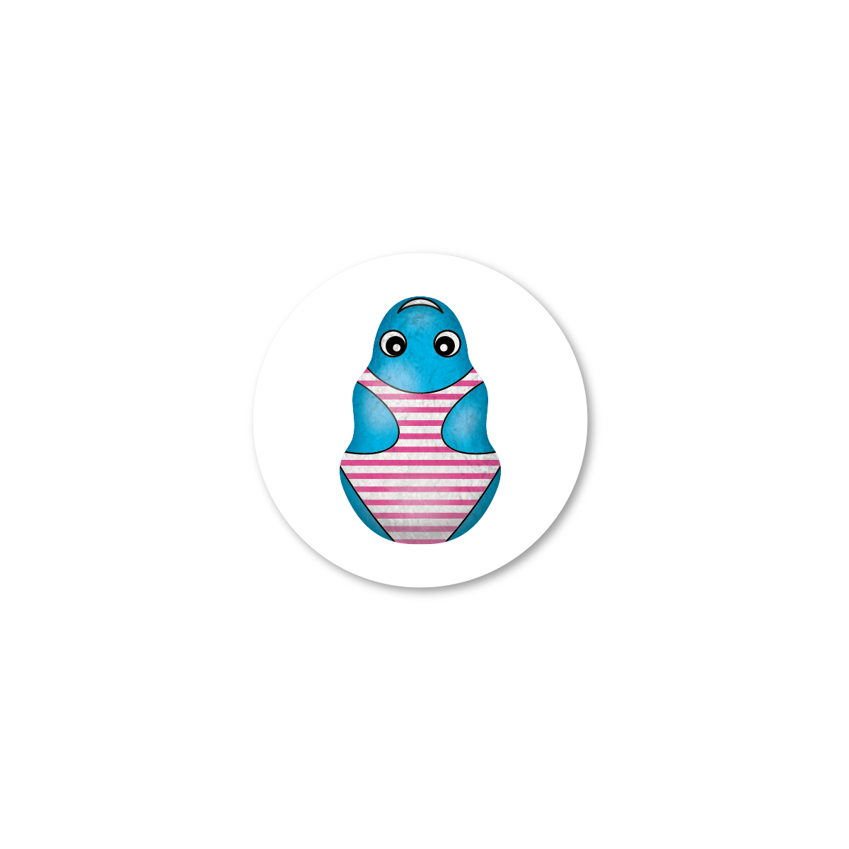 sticker snoep kikker blauw rood