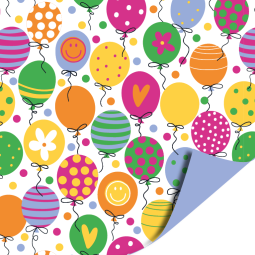 kadopapier ballonnen ijsblauw