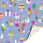 kadopapier blauw party confetti