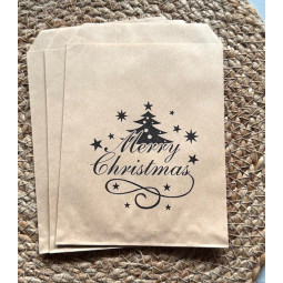 kraft kadozakjes merry christmas