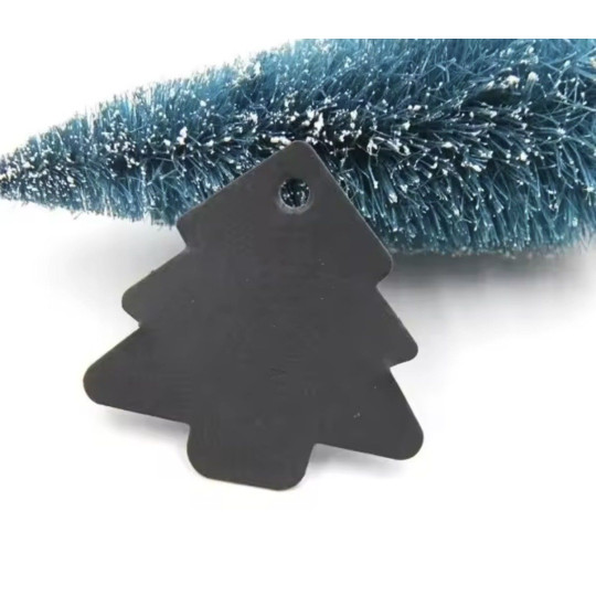 label kerstboom zwart figuur