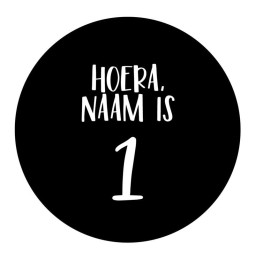 gepersonaliseerd stickervel hoera naam