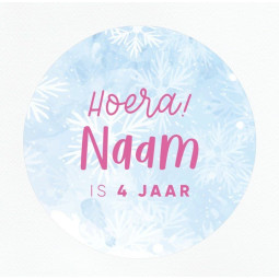 gepersonaliseerd stickervel hoera frozen