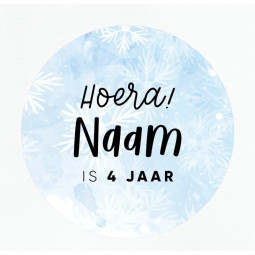 gepersonaliseerd stickervel hoera frozen