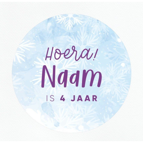 gepersonaliseerd stickervel hoera frozen