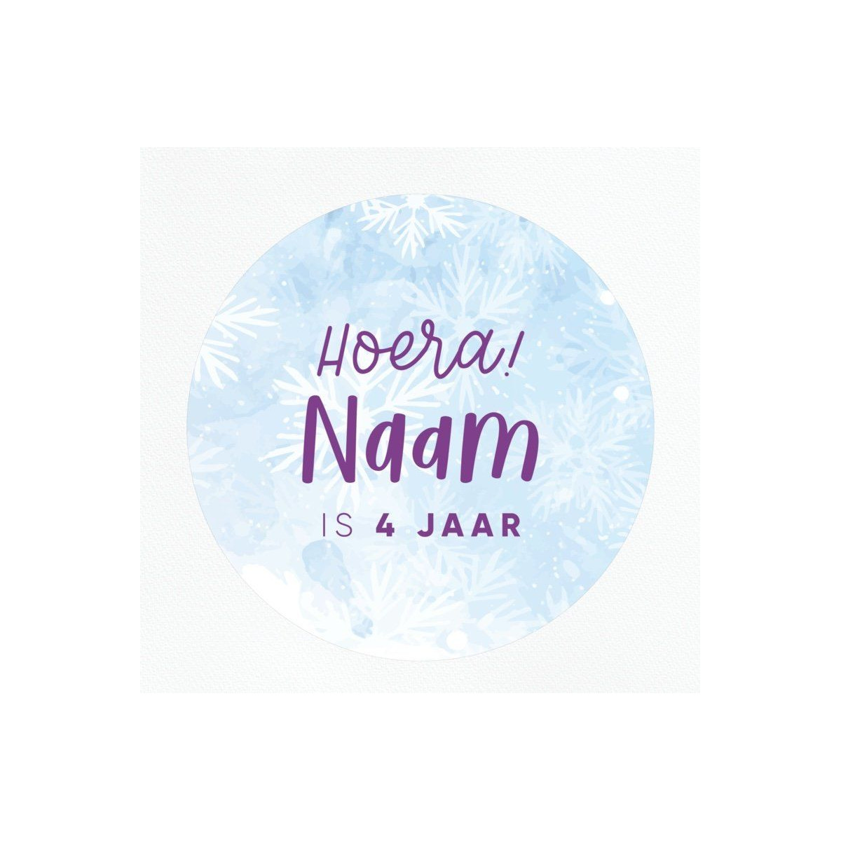 gepersonaliseerd stickervel hoera frozen