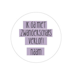 gepersonaliseerd stickervel zwangerschapsverlof